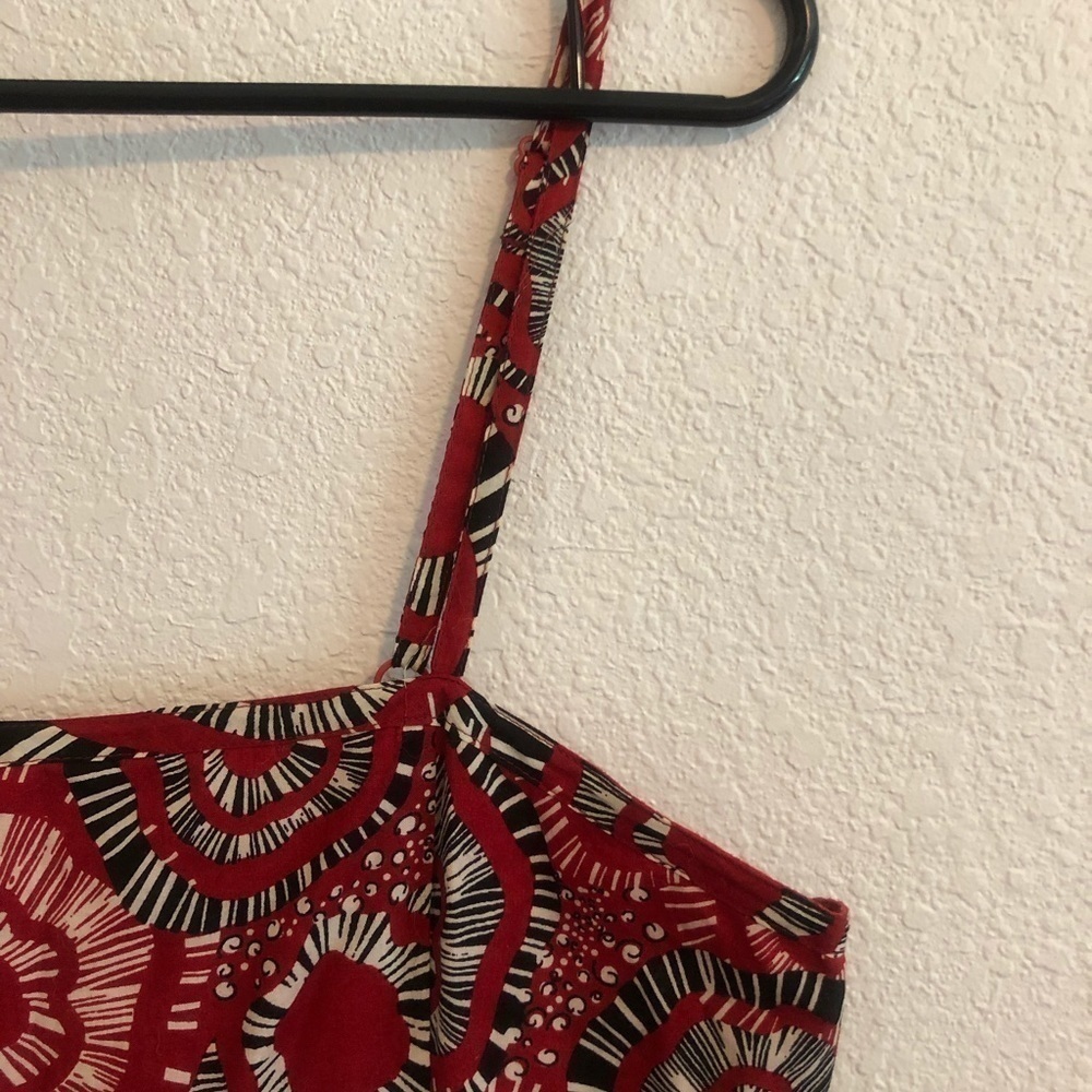 Red and Black Flower Print Ideology Dress Size 6 - Picture 4 of 9